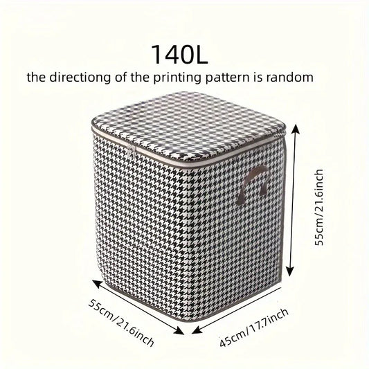 3-Piece Foldable Storage Bag Set – 100L, 140L & 180L Houndstooth-SROYAS