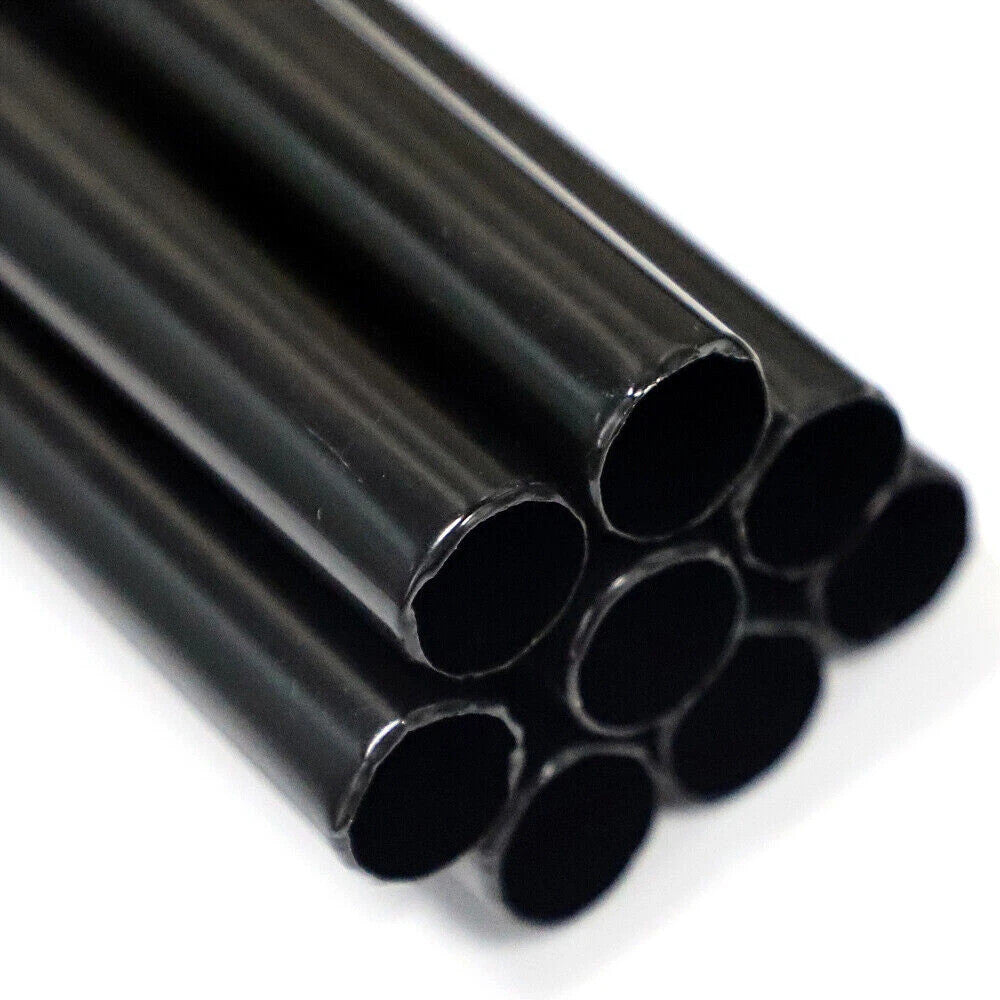 Close-up of black frame tubes