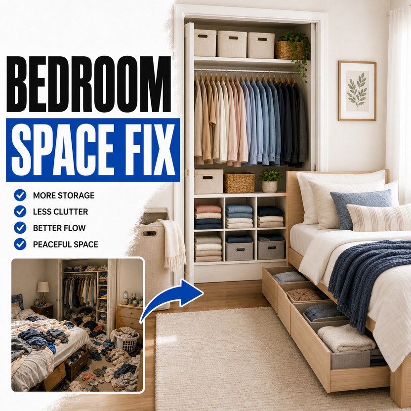 Bedroom organization ideas for small spaces before and after