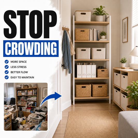 Home organization mistakes that make small spaces feel crowded before and after