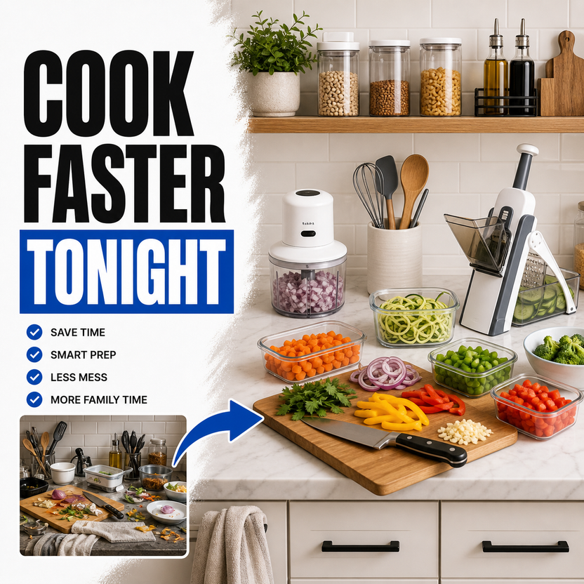 Kitchen gadgets for faster weeknight cooking prep before and after