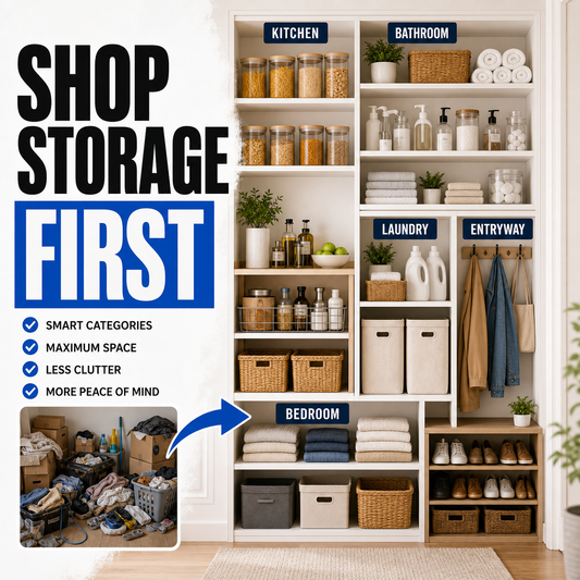 Best storage categories to shop first for a more organized home