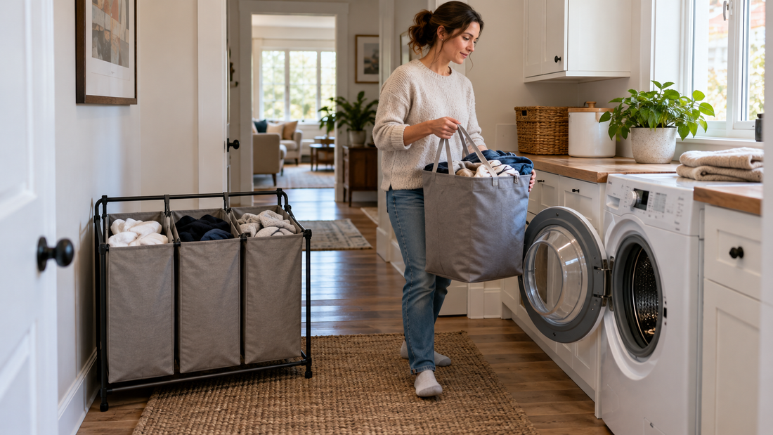 Home & Kitchen Organization Tips-SROYAS LLC-SROYAS Team-clothes organizer-Evergreen-hamper with lid-laundry hamper for sorting clothes-Laundry Organization-laundry room storage-laundry sorter
