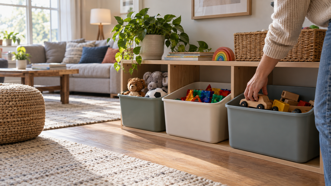 Home & Kitchen Organization Tips-SROYAS LLC-SROYAS Team-Evergreen-kids room organizer-organize kids toys in small room-playroom storage-rolling toy storage-Room & Bedroom Organization-toy storage organizer