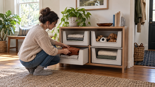 Home & Kitchen Organization Tips-SROYAS LLC-SROYAS Team-Evergreen-foldable storage bins-Home & Kitchen Essentials-home organization-plastic storage box-stackable storage bins for home-storage bins with lid