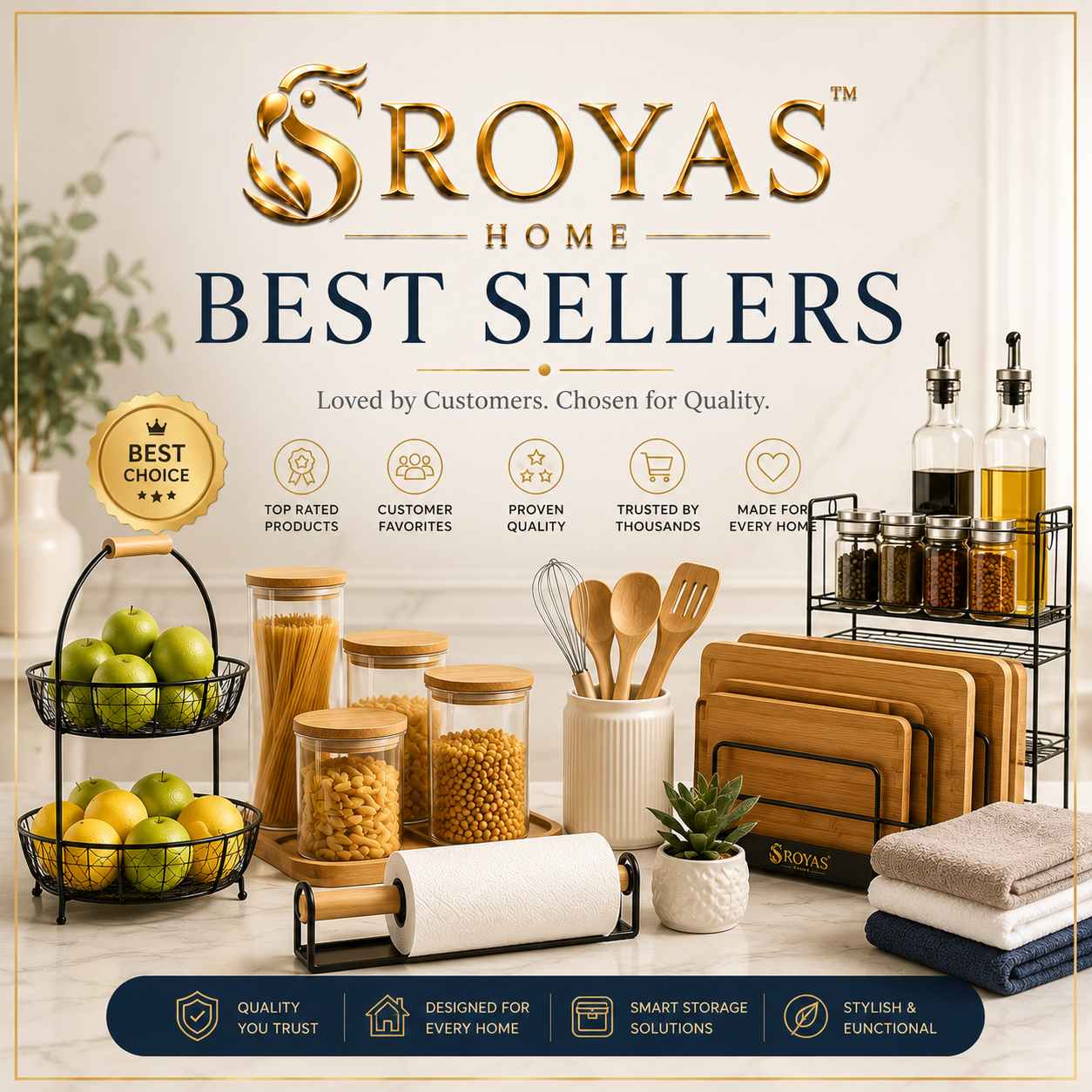 Shop customer-favorite SROYAS organizers and home essentials, from kitchen storage and spice racks to bathroom shelves, laundry hampers, shoe racks, and closet solutions.
