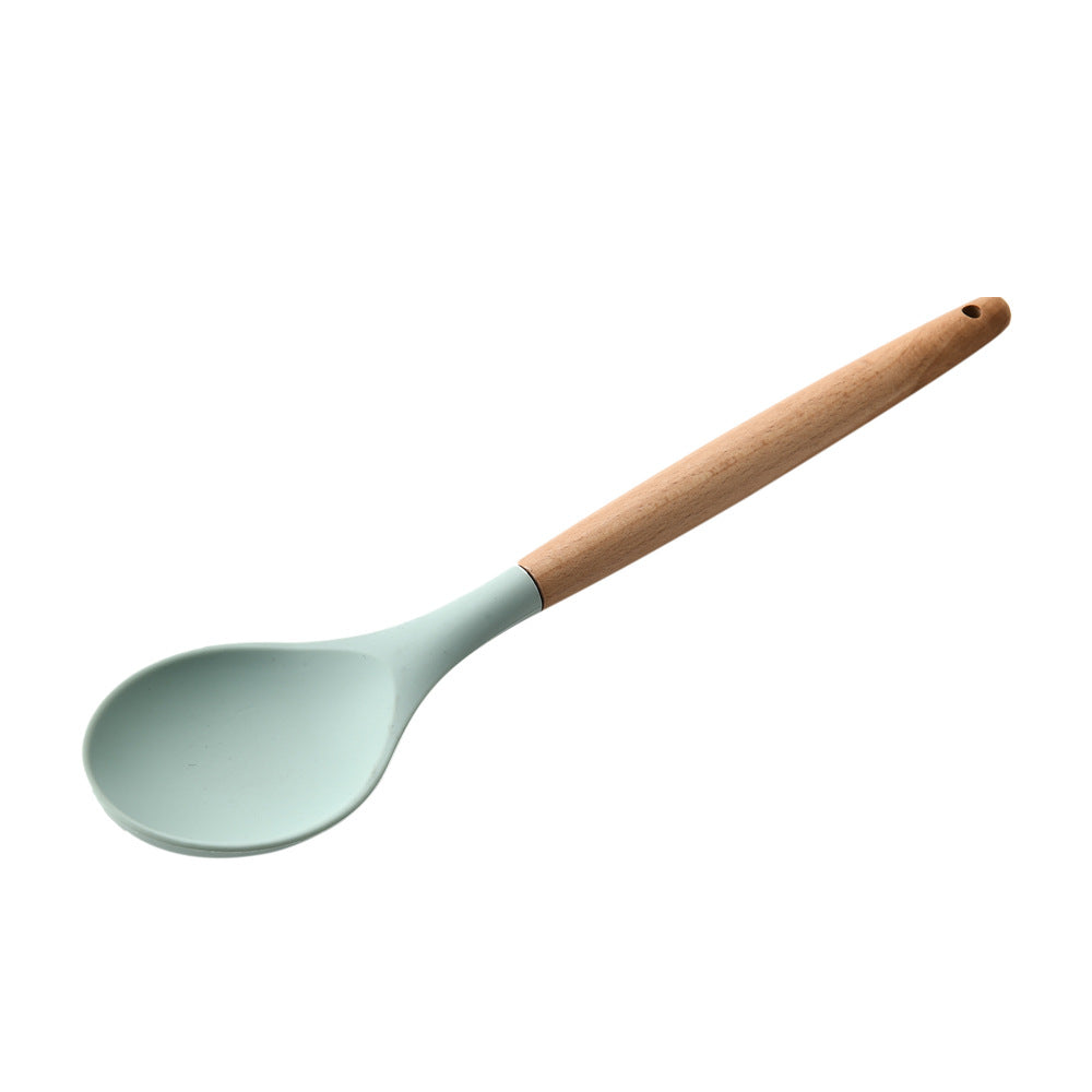 Silicone Kitchenware with Wooden Handle - Heat Resistant-SROYAS 