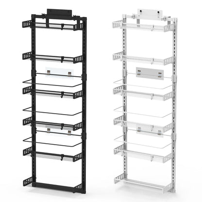 6-Tier Over-Door Pantry Organizer, 110 lb Carbon Steel-SROYAS 