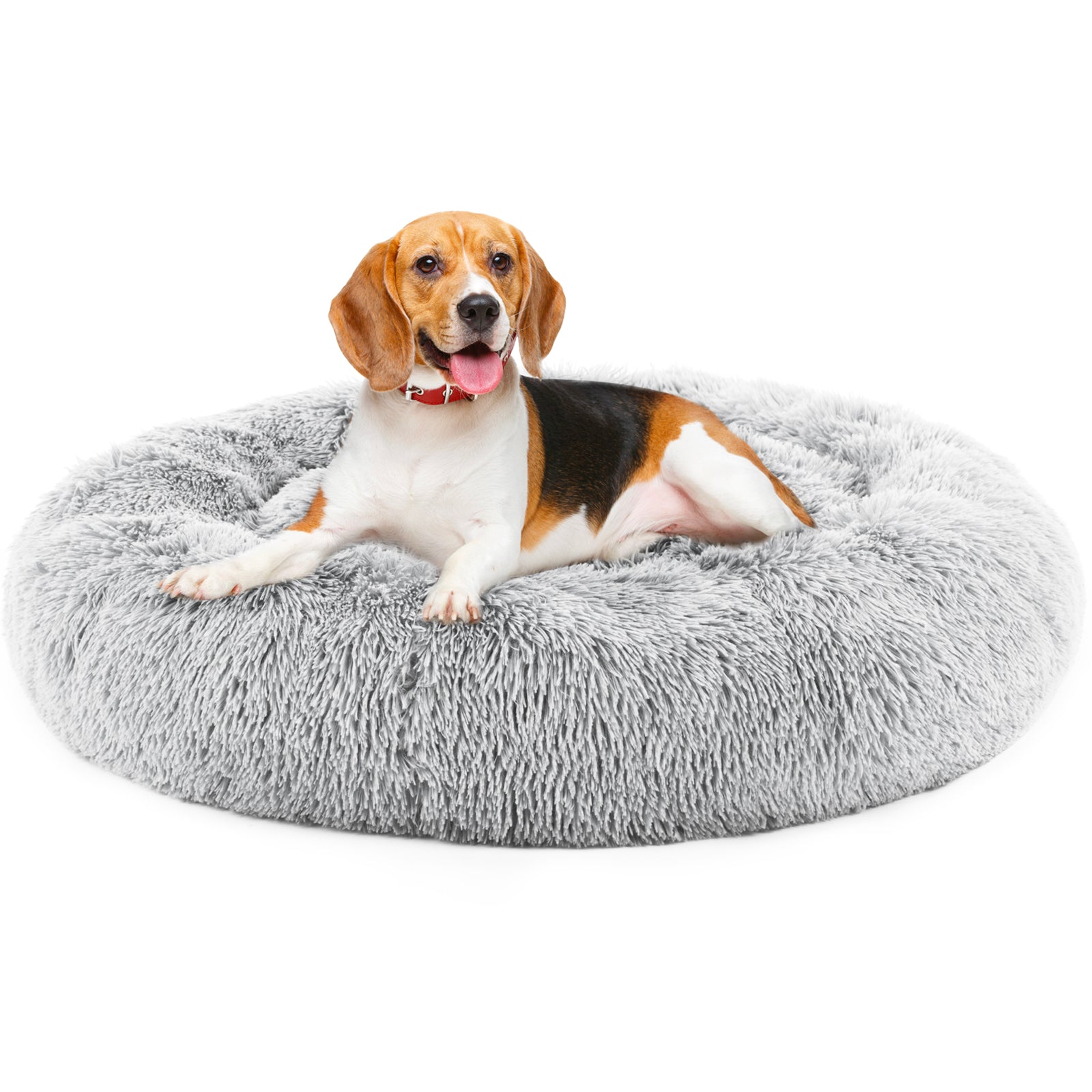 24" Faux Fur Bed For Cats & Dogs - Non-Slip & Easy to Clean