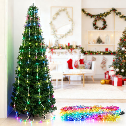 Multicolour Christmas tree lighting display