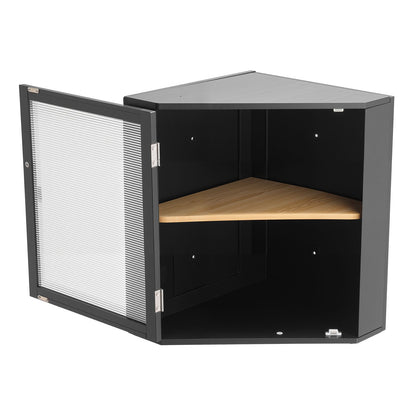 Corner Bread Box for Kitchen Counter – Double Layer Bamboo Storage with Adjustable Divider-SROYAS 
