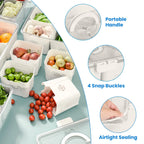2-Pack Airtight Fruit Storage Containers - 8 Colander Baskets, 227oz view 7 for pantry food storage and kitchen organization