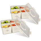 2-Pack Airtight Fruit Storage Containers - 8 Colander Baskets, 227oz view 8 for pantry food storage and kitchen organization