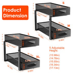 2 Pack of 2-Tier Pull-Out Under Sink Organizer with Sliding Baskets view 3 for bathroom organization and vanity storage