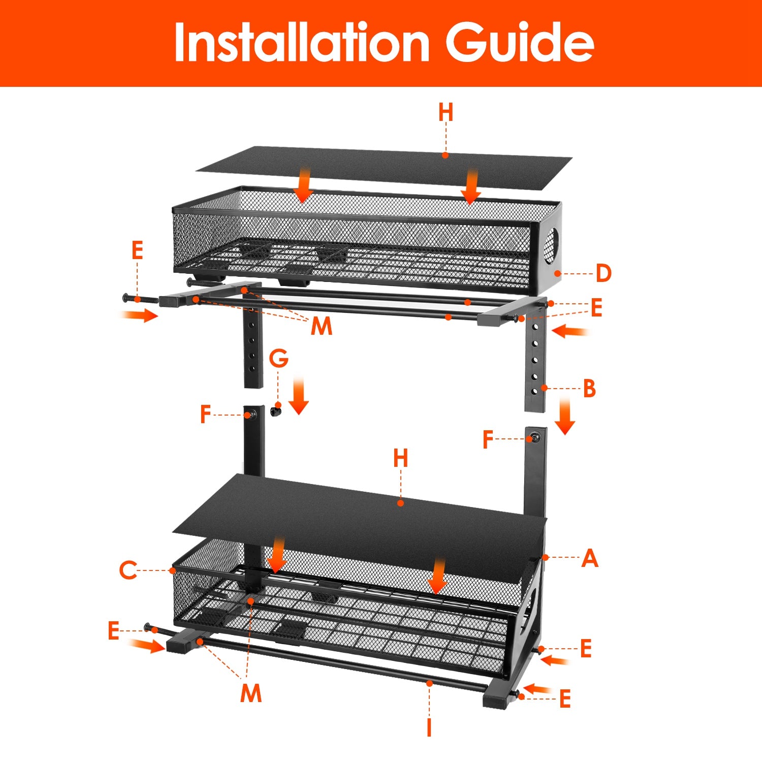 2 Pack of 2-Tier Pull-Out Under Sink Organizer with Sliding Baskets view 4 for bathroom organization and vanity storage