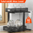 2 Pack of 2-Tier Pull-Out Under Sink Organizer with Sliding Baskets view 8 for bathroom organization and vanity storage