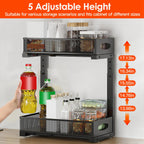 2 Pack of 2-Tier Pull-Out Under Sink Organizer with Sliding Baskets view 9 for bathroom organization and vanity storage