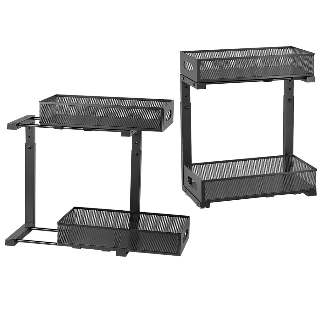 2 Pack of 2-Tier Pull-Out Under Sink Organizer with Sliding Baskets view 10 for bathroom organization and vanity storage
