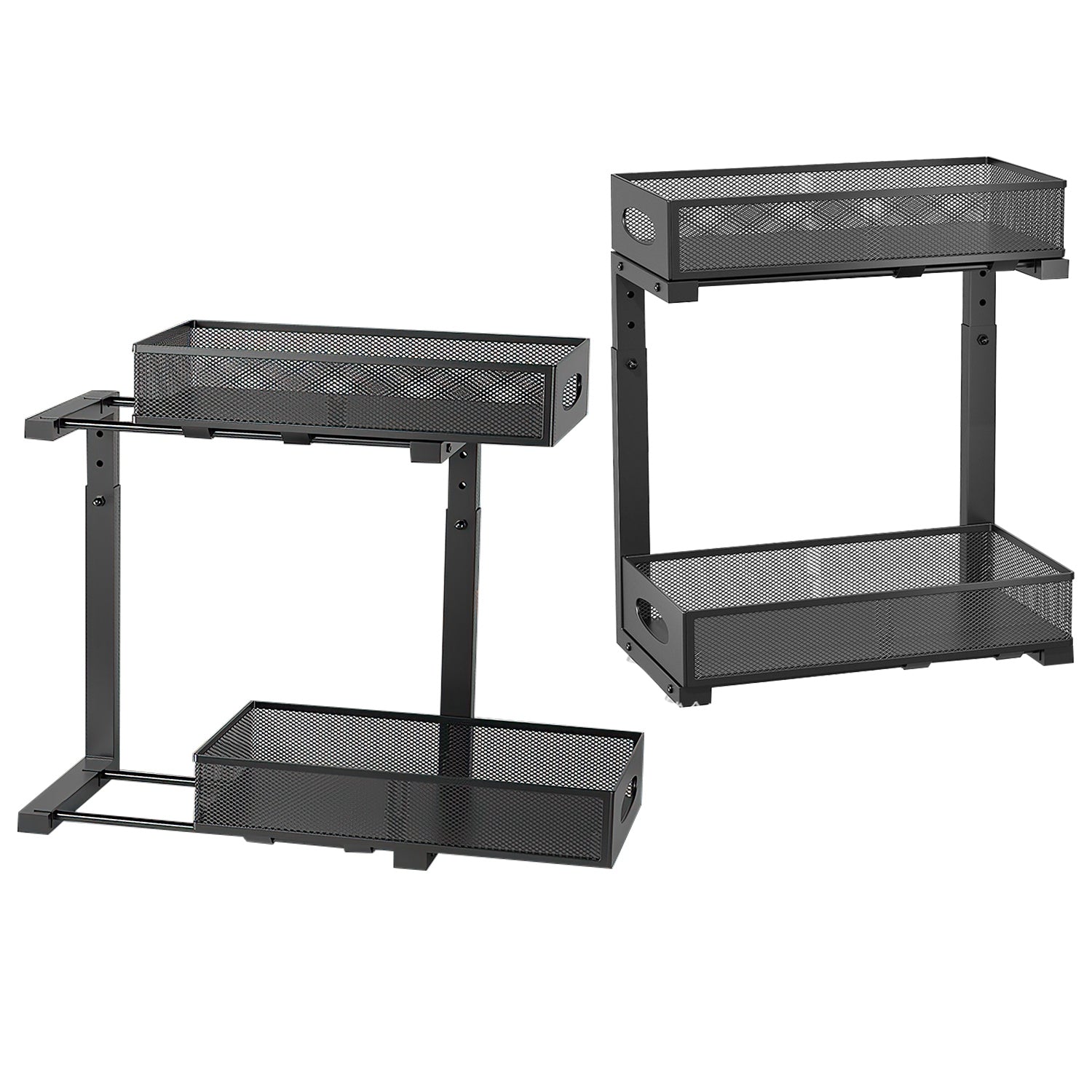 2 Pack of 2-Tier Pull-Out Under Sink Organizer with Sliding Baskets view 10 for bathroom organization and vanity storage