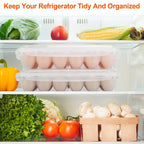 2-Pack Stackable Egg Holder for Refrigerator | 18-Cavity view 6 for pantry food storage and kitchen organization