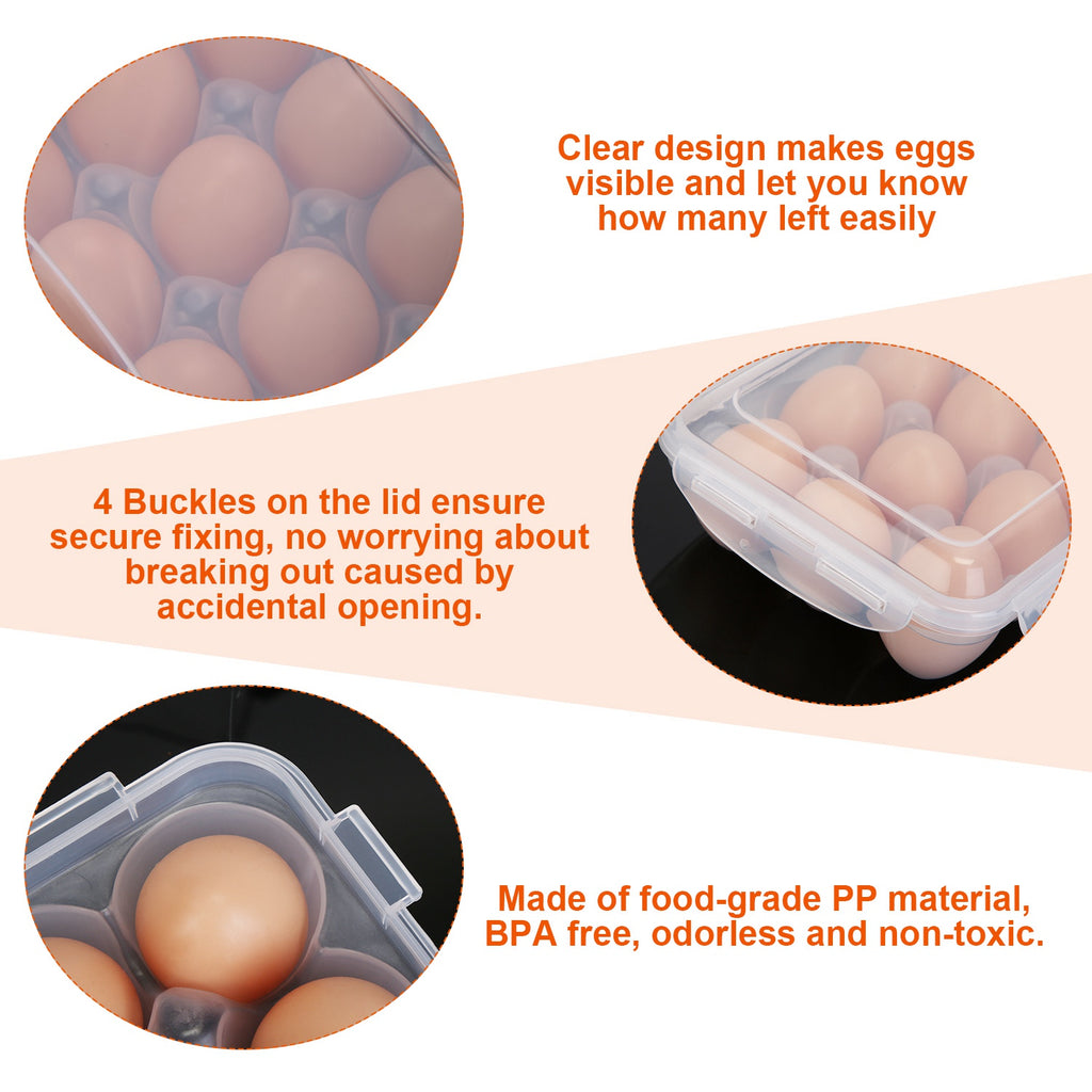 2-Pack Stackable Egg Holder for Refrigerator | 18-Cavity view 8 for pantry food storage and kitchen organization