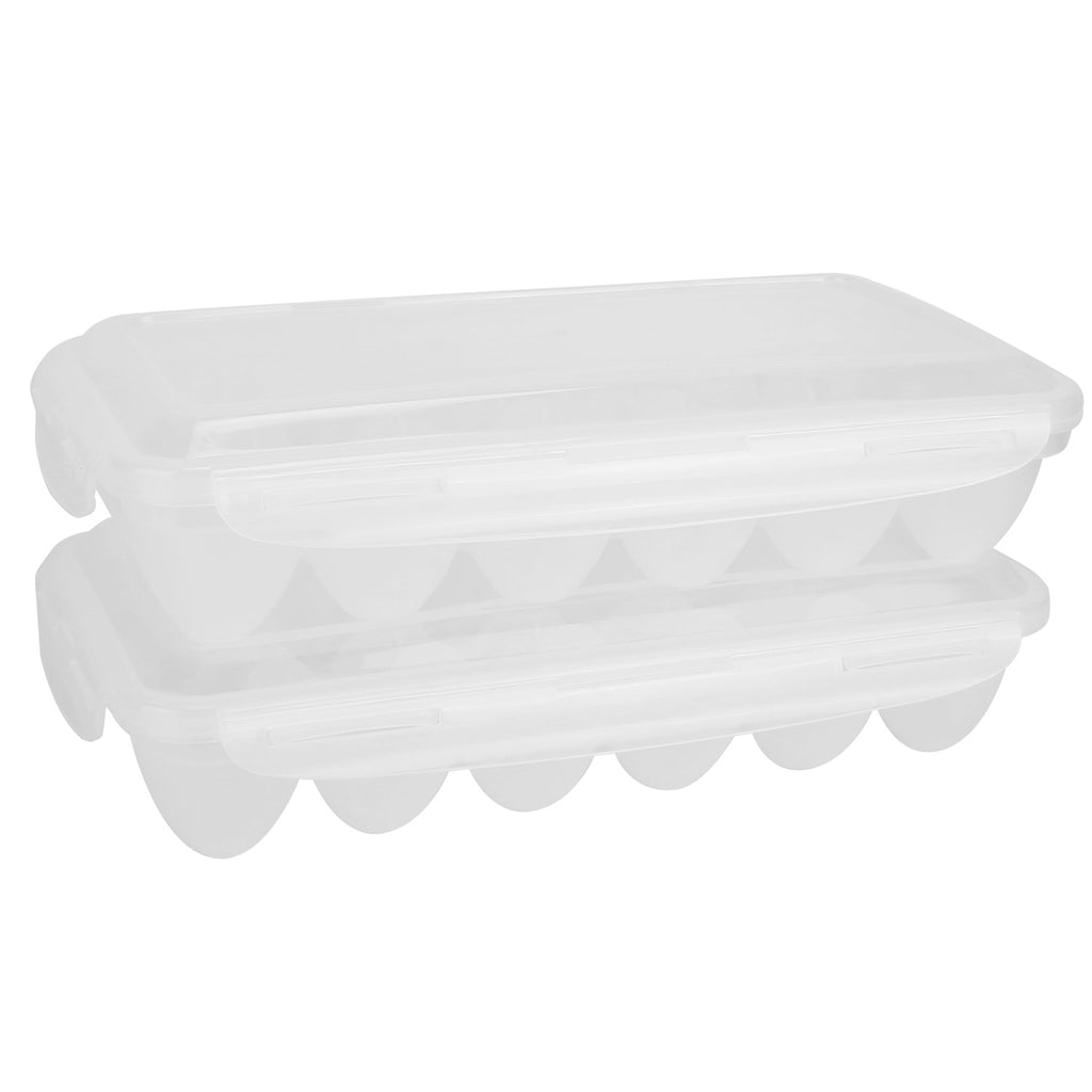 2-Pack Stackable Egg Holder for Refrigerator | 18-Cavity view 11 for pantry food storage and kitchen organization
