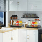 2-Tier Under Sink Pull-Out Organizer with Sliding Drawer view 5 for pantry food storage and kitchen organization