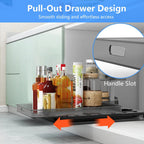 2-Tier Under Sink Pull-Out Organizer with Sliding Drawer view 7 for pantry food storage and kitchen organization