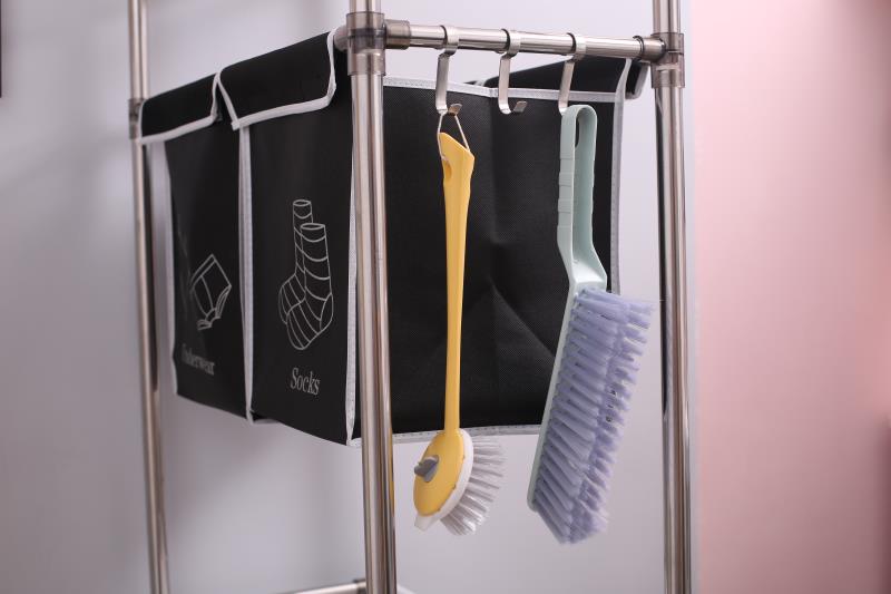 3-Tier Laundry Hamper Sorter | 4 Removable Bags, Wheels and Hooks for laundry room organization and clothes storage - SROYAS