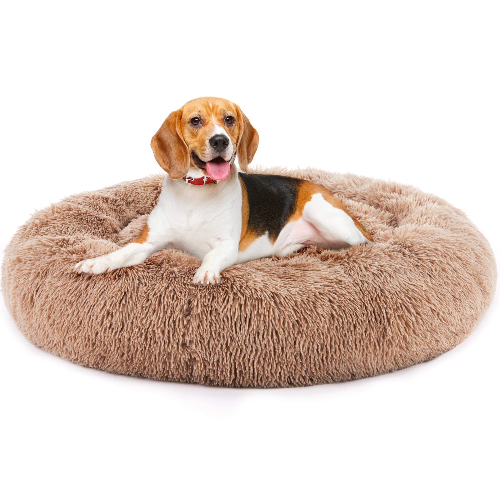 24" Faux Fur Bed For Cats & Dogs - Non-Slip & Easy to Clean