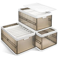 3-Pack Foldable Plastic Storage Bins with Lids view 9 for pantry food storage and kitchen organization