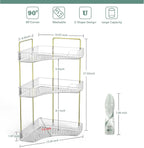 3-Tier Corner Bathroom Countertop Organizer view 2 for bathroom organization and vanity storage