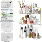 3-Tier Corner Bathroom Countertop Organizer view 3 for bathroom organization and vanity storage
