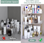 3-Tier Corner Bathroom Countertop Organizer view 4 for bathroom organization and vanity storage