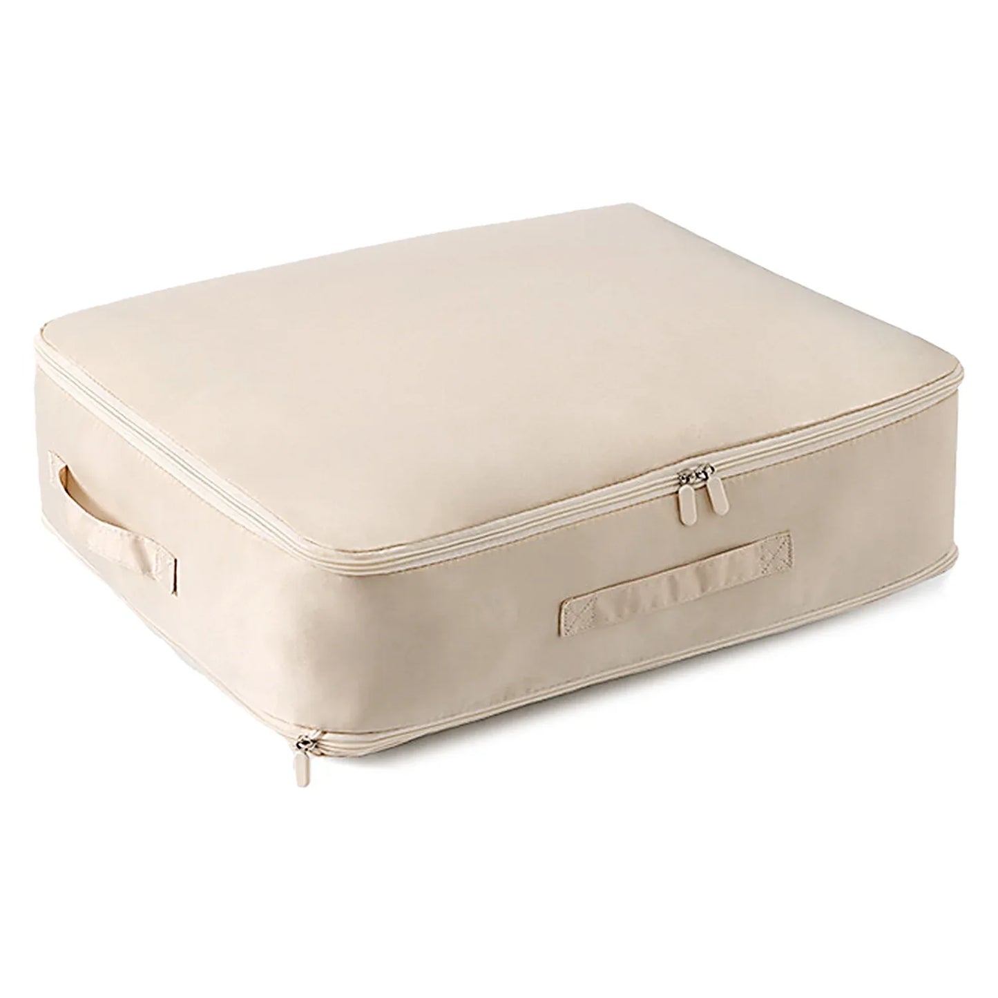 Self-Compression Bedding Storage Bag – No Vacuum Needed-SROYAS -Color:Apricot-Size:M