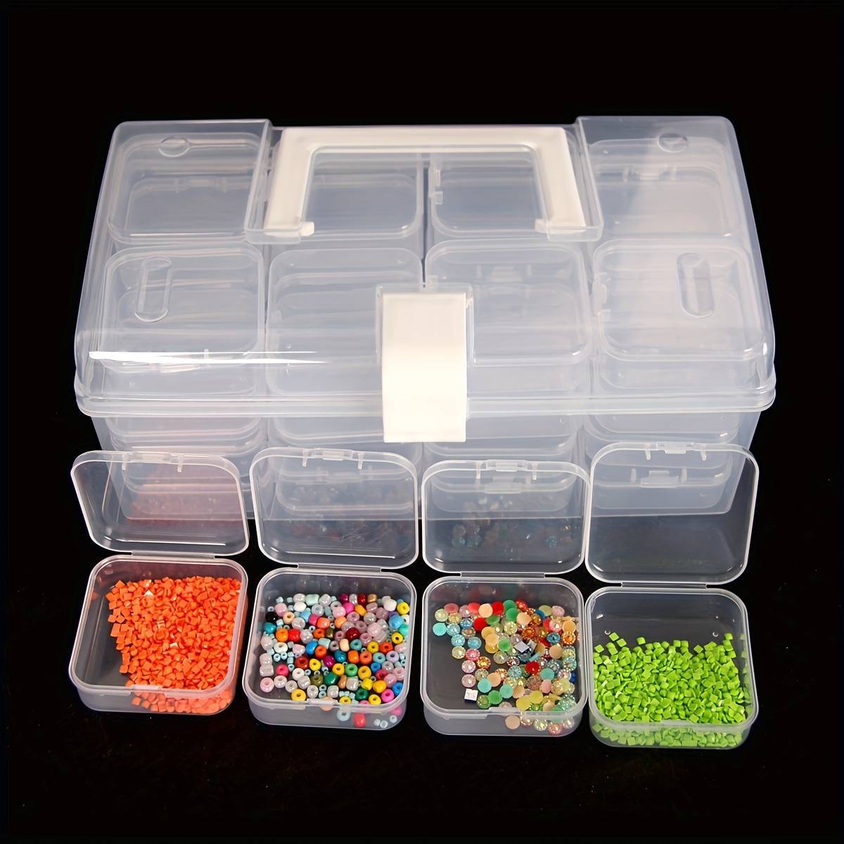 32-Grid Plastic Storage Box Organizer for closet and bedroom storage