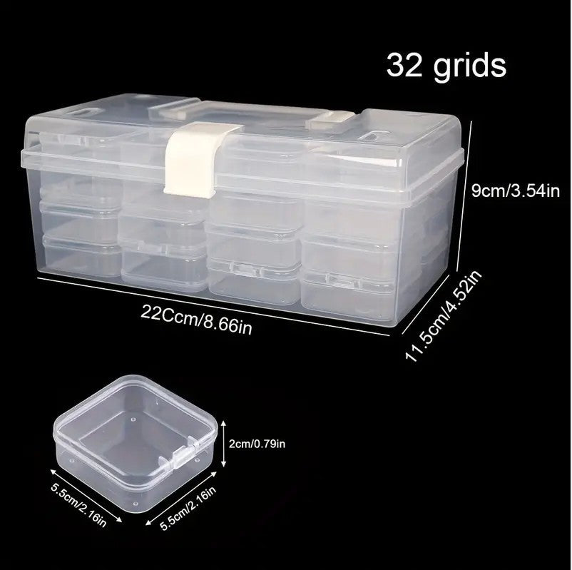 32-Grid Plastic Storage Box Organizer view 3 for closet and bedroom storage