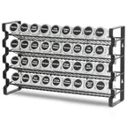 4-Tier Spice Rack Organizer with 36 Glass Jars - Countertop or Wall Mount for pantry food storage and kitchen organization