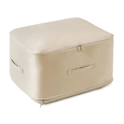 Self-Compression Bedding Storage Bag – No Vacuum Needed-SROYAS -Color:Apricot-Size:L