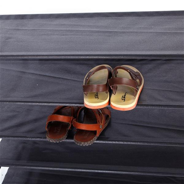 5-Tier Non-Woven Fabric Shoe Rack with Handle view 2 for entryway organization and shoe storage