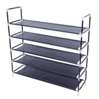 5-Tier Non-Woven Fabric Shoe Rack with Handle view 4 for entryway organization and shoe storage