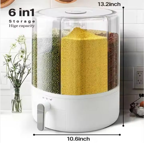 Large Rice Storage Container with Zipper Lid – Airtight Grain & Pet Food Bin-SROYAS 