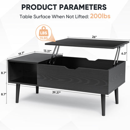 Lift Top Coffee Table with Hidden Storage – Modern Living Room Table-SROYAS 