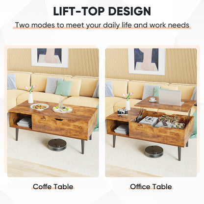 Lift Top Coffee Table with Hidden Storage – Modern Living Room Table-SROYAS 