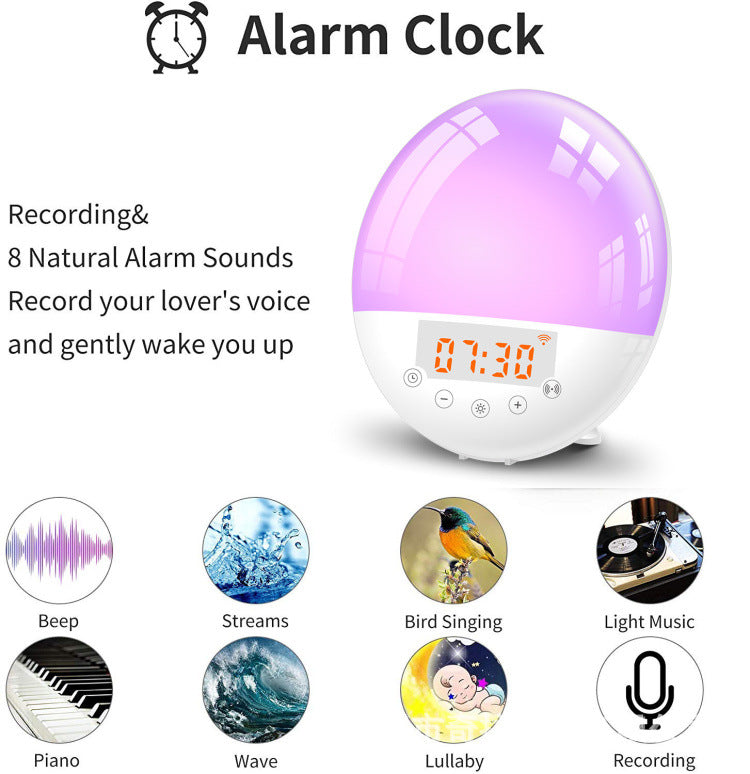 Smart Sunrise Alarm Clock with WiFi & Voice Control