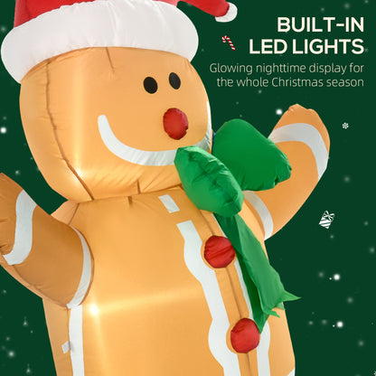 Built-in LED lighting detail on gingerbread figure