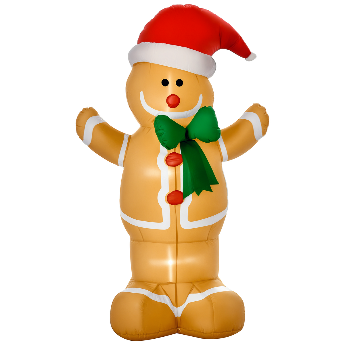Front view of gingerbread inflatable on white