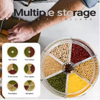 6-in-1 Rotating Grain Storage Dispenser - 360° Organizer view 3 for pantry food storage and kitchen organization