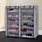 6-Tier Double Row Shoe Rack 12 Slots for entryway organization and shoe storage