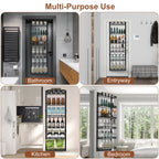 6-Tier Over-Door Pantry Organizer, 110 lb Carbon Steel view 4 for pantry food storage and kitchen organization